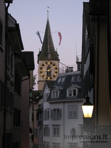 Zurich'o miesto vaizdai