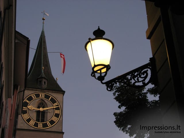 Zurich'o miesto vaizdai