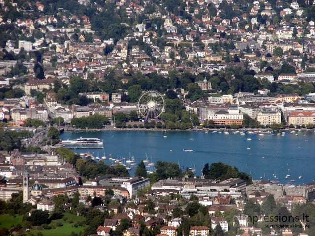 Zurich'o miesto vaizdai