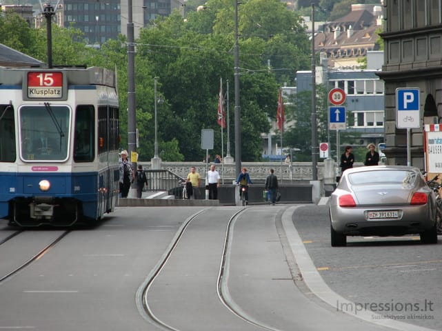 Zurich'o miesto vaizdai