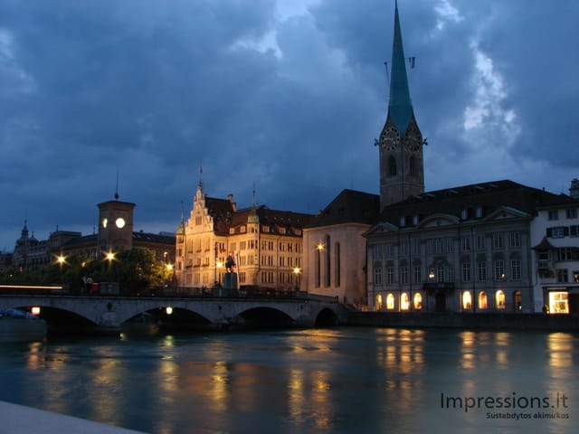 Zurich'o miesto vaizdai