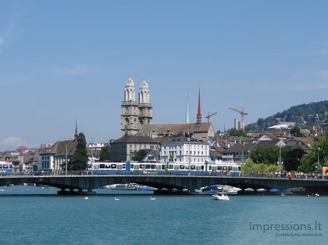 Zurich'o miesto vaizdai