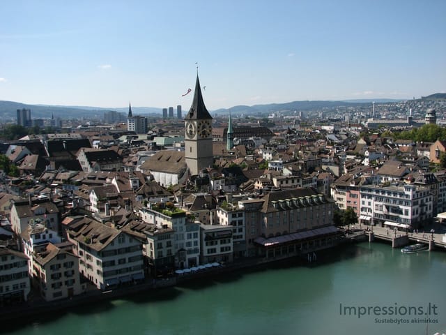 Zurich'o miesto vaizdai