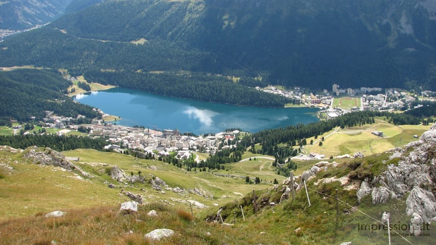 Corviglia viršukalnė vasarą