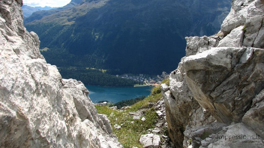 Corviglia viršukalnė vasarą