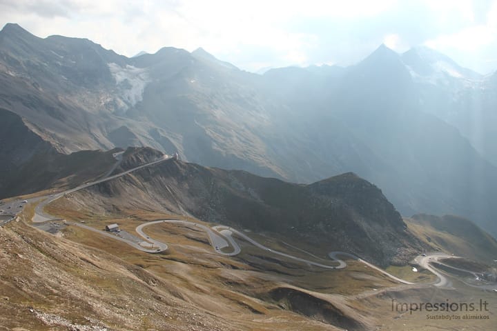 Iš aukščiausio Gross Glockner kelio taško