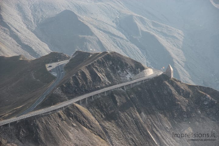 Iš aukščiausio Gross Glockner kelio taško
