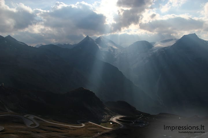 Iš aukščiausio Gross Glockner kelio taško