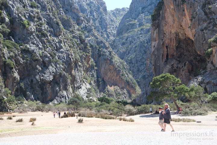 Port de Sa Calobra, Vaizdas į tarpeklį