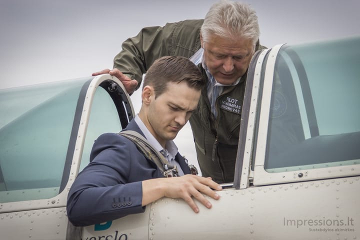 Akrobatinis skrydis iš Aleksoto oro uosto