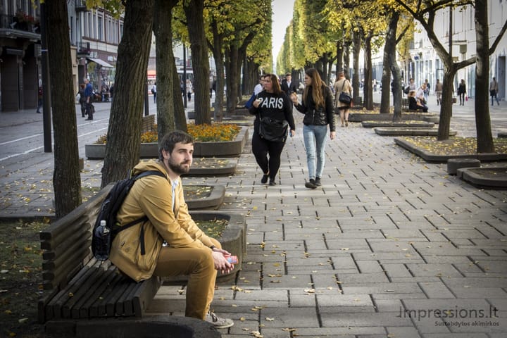 Laisvės alėja rudenį, Kaunas