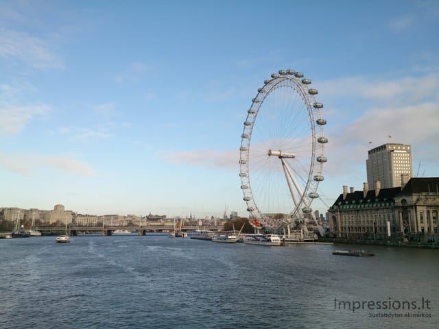 London Eye, tereikia nusisukti į priešingą pusę nuo Big Ben.