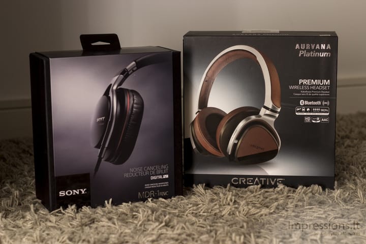 Sony MDR1RNC ir Creative Aurvana Platinum