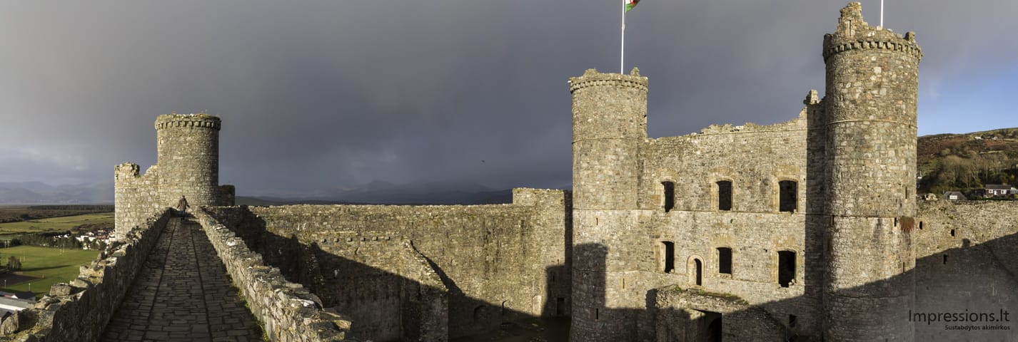 Harlech pilies panorama