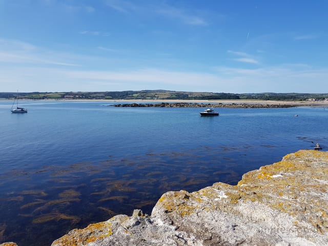 Nuslūgusi jūra nuo St. Michaels pilies